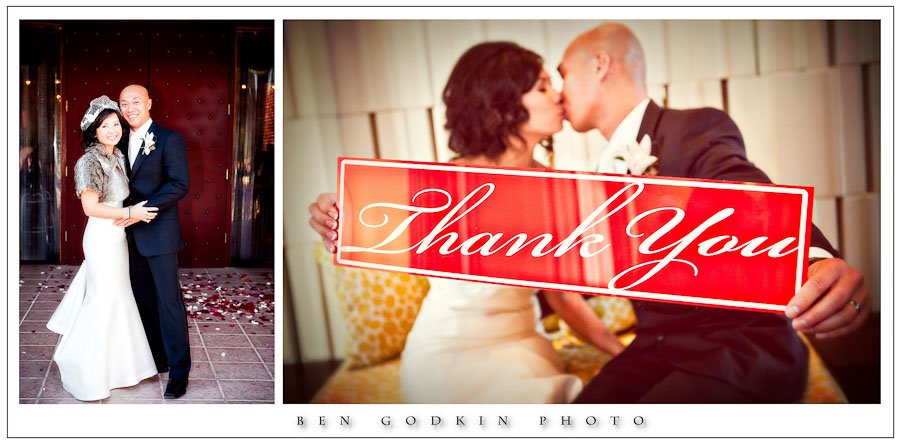 Portrait of the Bride and Groom and the Thank you card!