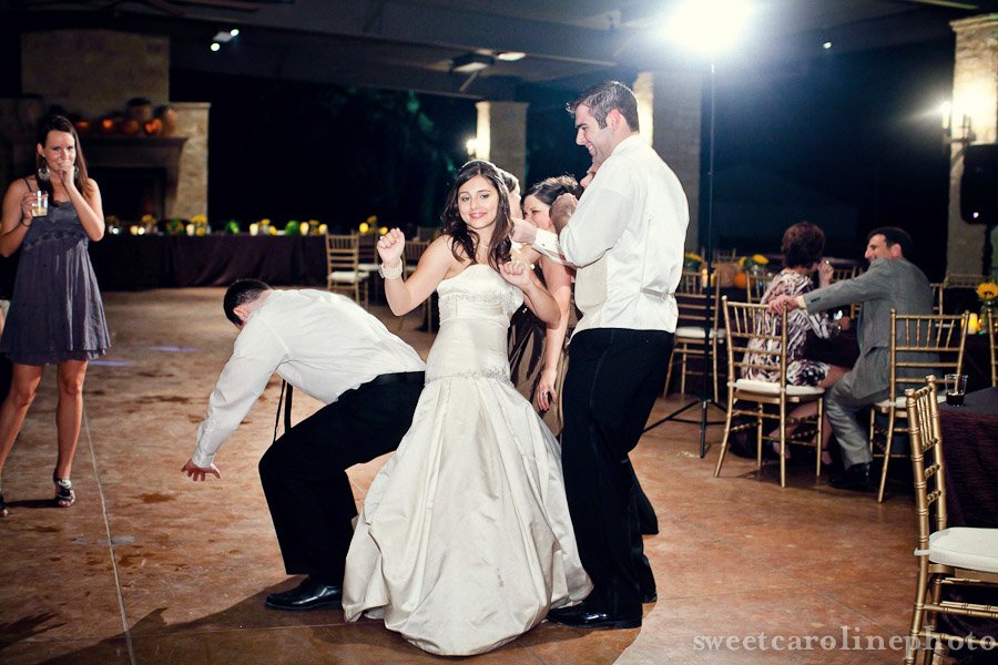 groom dancing with bridesmaid during Houston Wedding reception