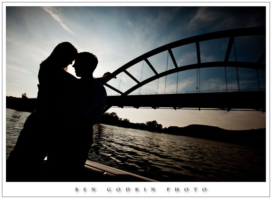 Austin engagement photos at the 360 Bridge.