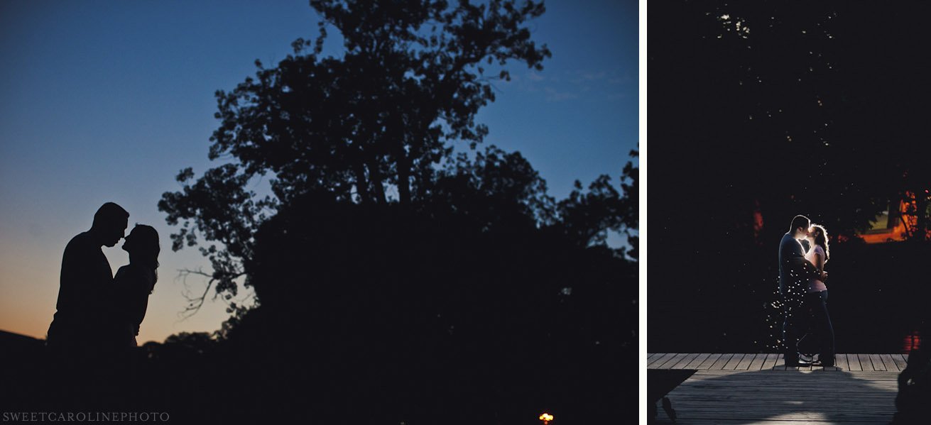 Engagement session at night
