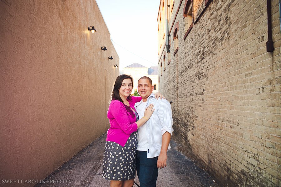 engagement session in alley way