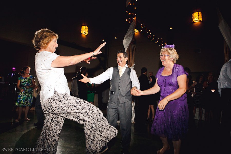 wedding guests dancing at Barr Mansion
