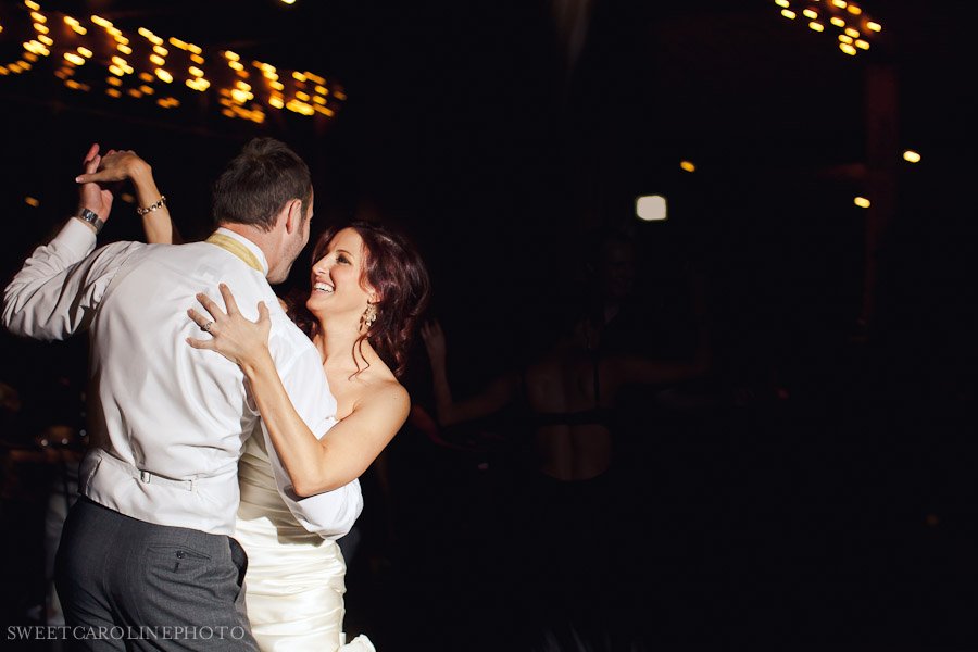 bride and groom dancing at Barr Mansion