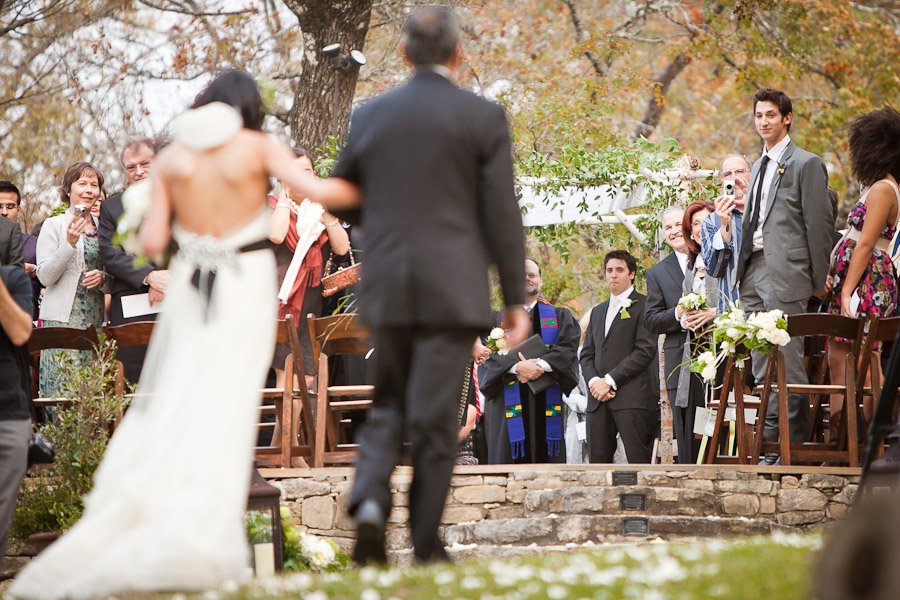Wedding ceremony on the Labyrinth at Red Corral Ranch in Wimberley