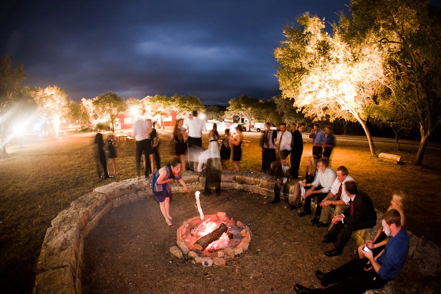 Outdoor country wedding smores at Red Corral Ranch