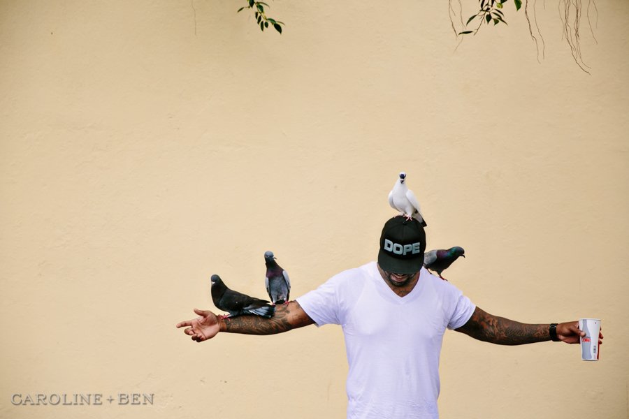 Feed the pigeons in Old San Juan, a man hangs out there selling seeds to tourists. 