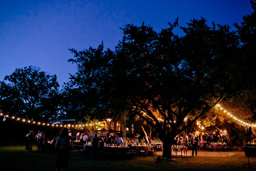 texas hill country outdoor wedding reception