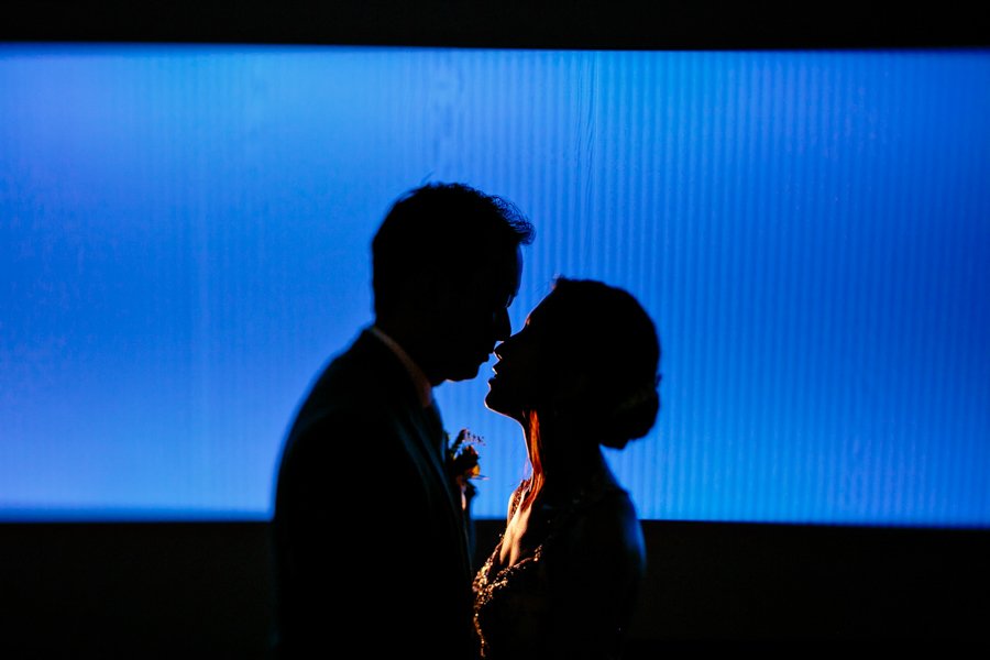 bride and groom silhouette