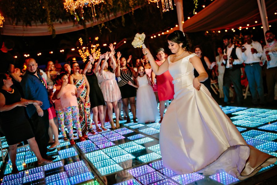 light up dance floor at destination wedding