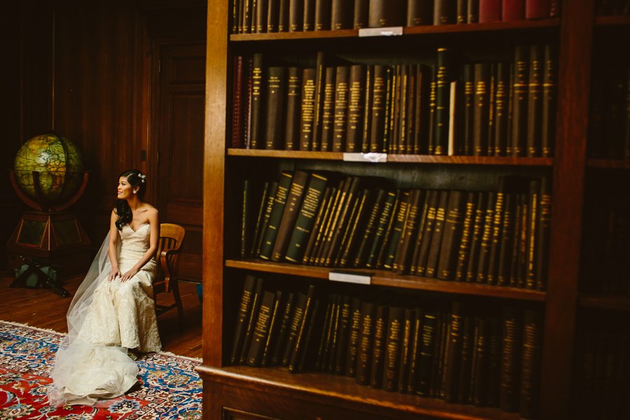 bride in library