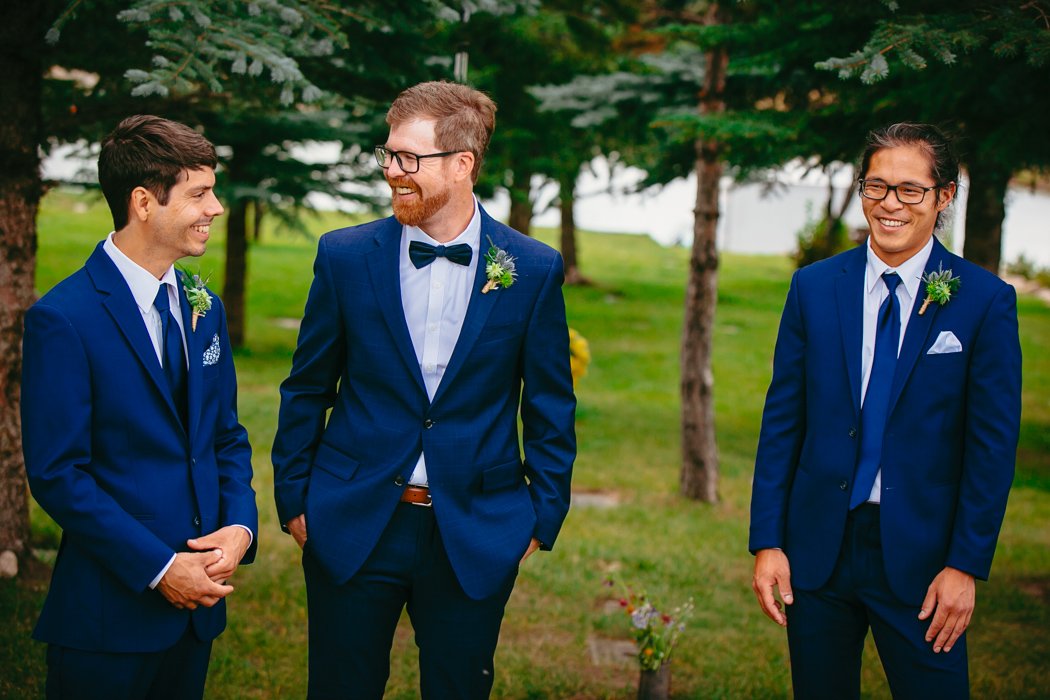 groom in blue tux