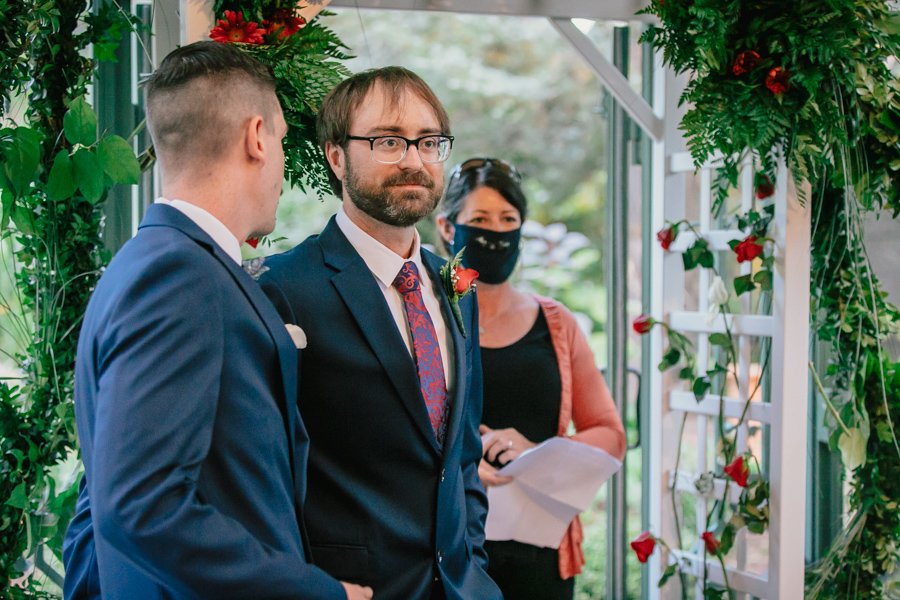 denver botanical garden wedding in greenhouse