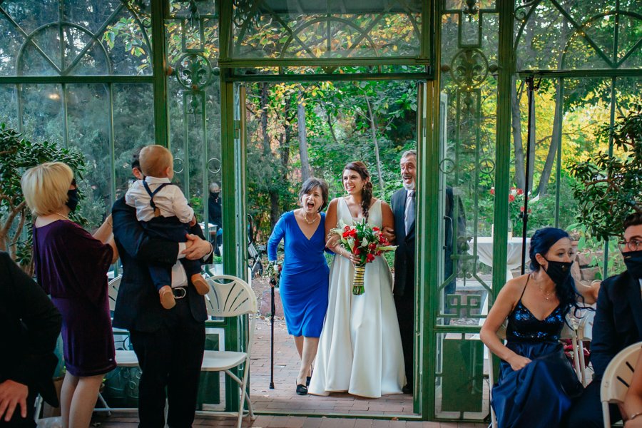 denver botanical garden wedding in greenhouse