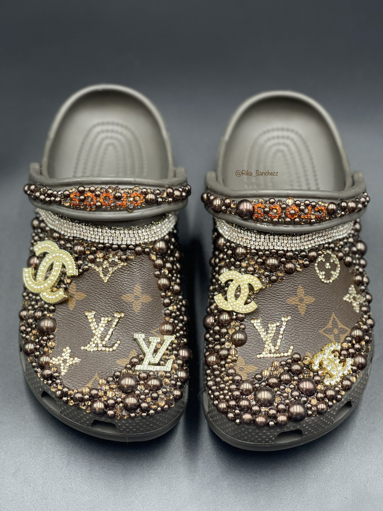 Designer Crocs (brown) — Rika Sanchezz Customs