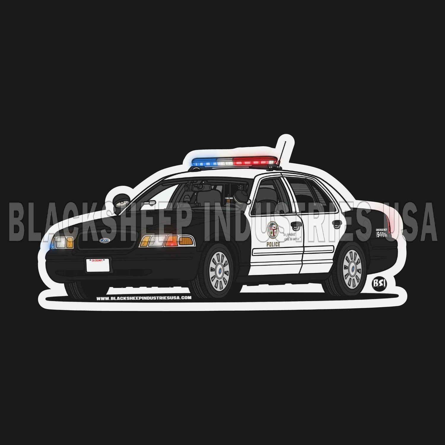 Los Angeles Police Department LAPD Patrol Stickers — Blacksheep  Industries