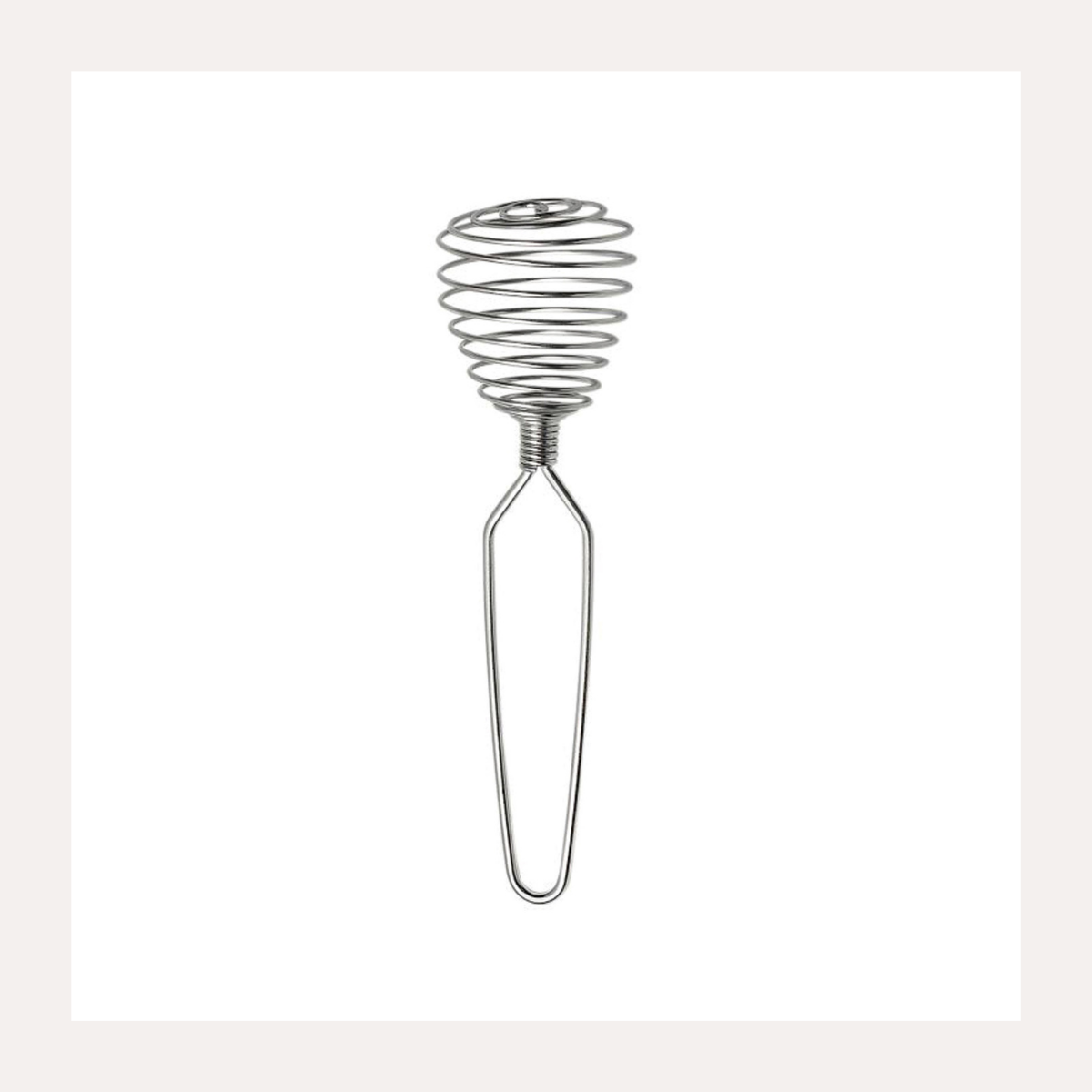 Stainless Steel Wire Spiral Whisk Egg Beater With Wooden Handle