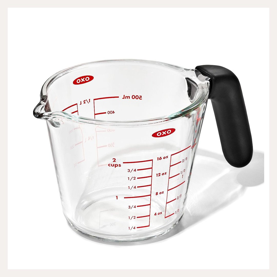 Two Cup Glass Measuring Cup — The Grateful Gourmet