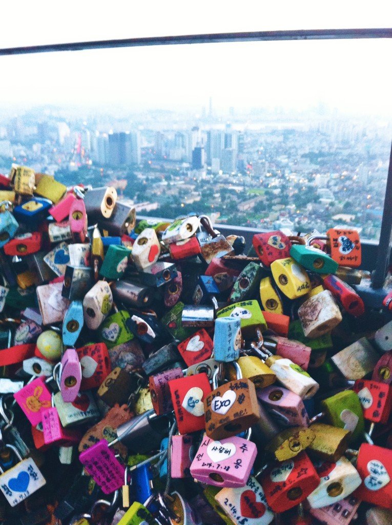 Love locks at Seoul Tower by Lauren-Likes 