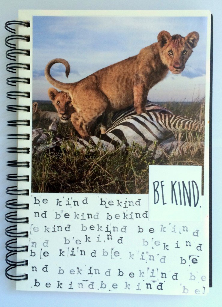 Be kind art journal by Lauren Likes