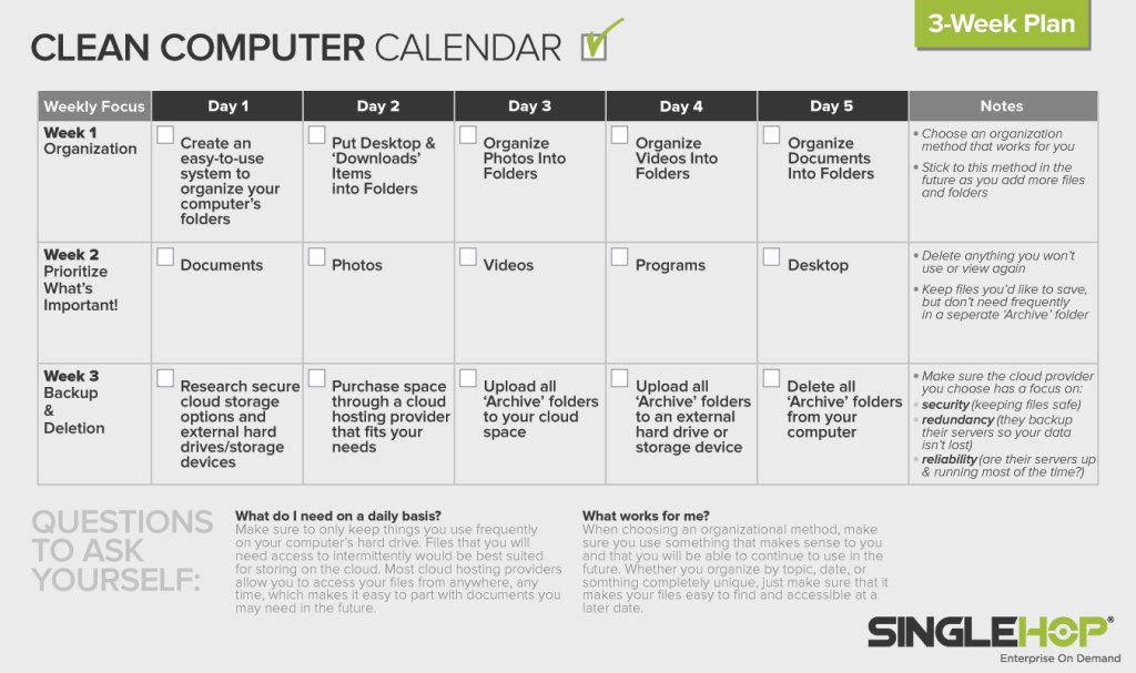 Clean Your Computer Calendar