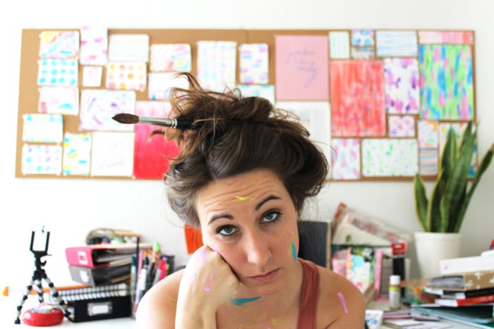 Artist Self Portraits. 52 Portraits Class from Get Messy Art Journal. Self Portrait by Lauren-Likes Blog