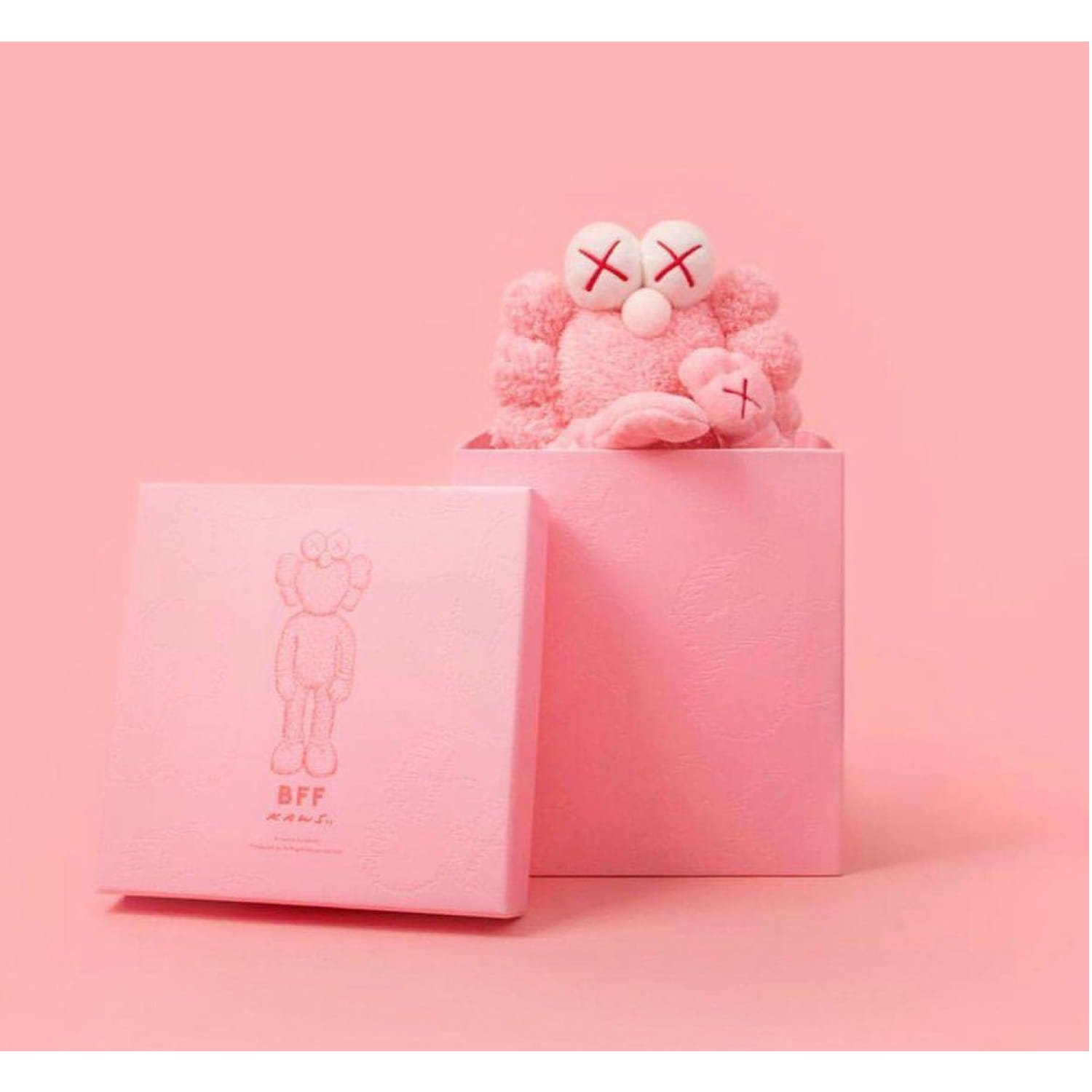 Bearbrick supreme  Pink christmas gifts, Kaws iphone wallpaper