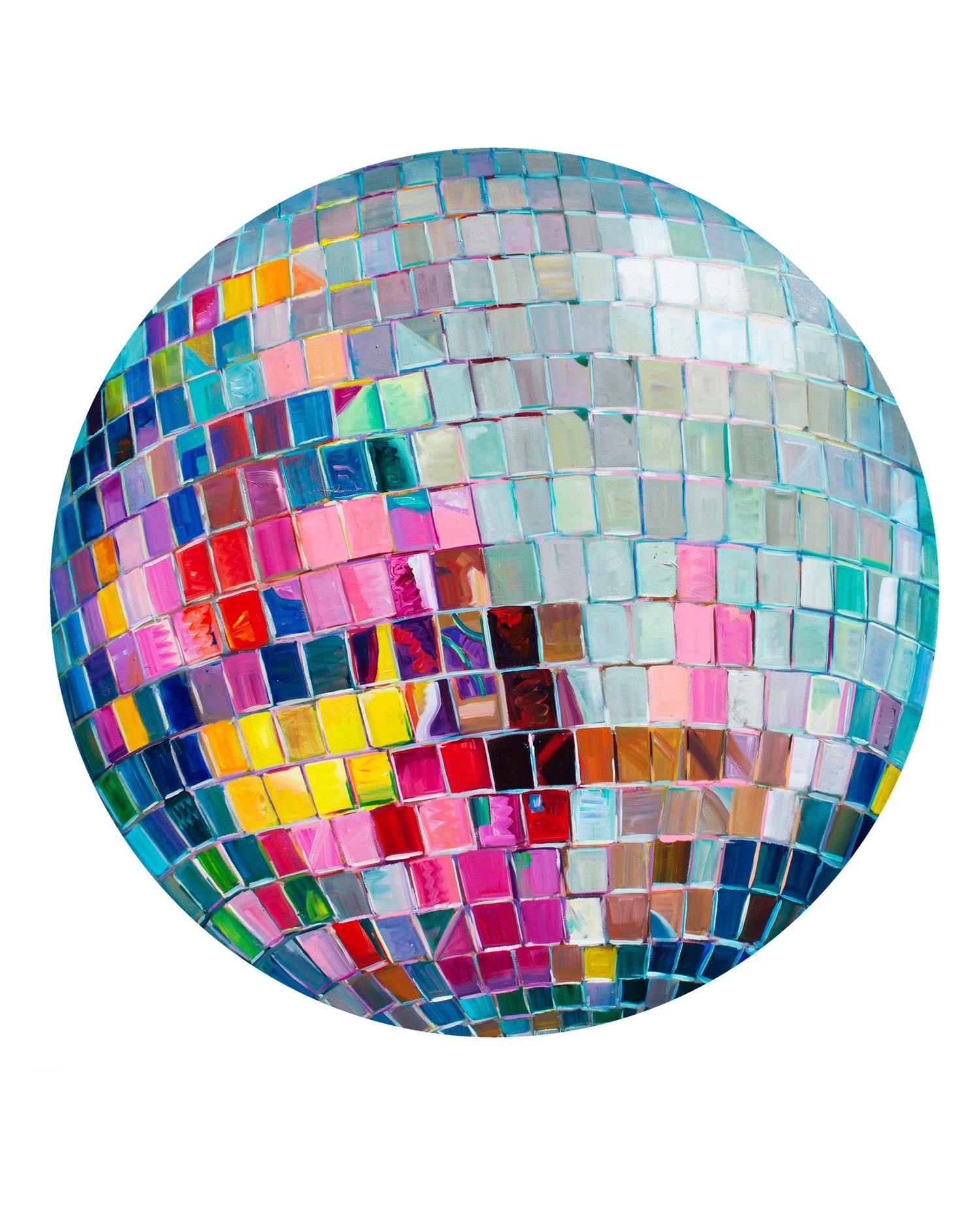 Floral Studio Disco Ball Print — Not Sorry Art 
