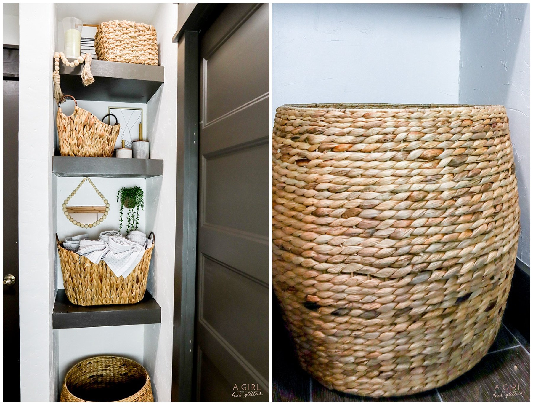 Bathroom Shelves With Baskets