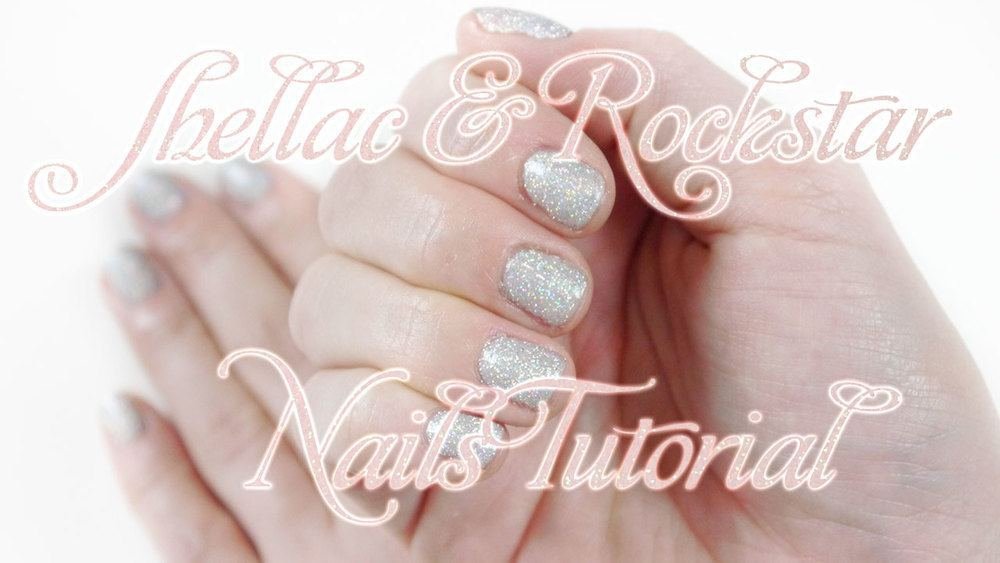 shellac rockstar nails bling holographic