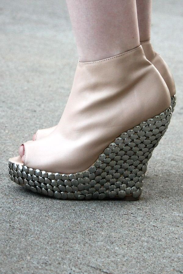 Jeffrey Campbell Tick Wedges in Nude