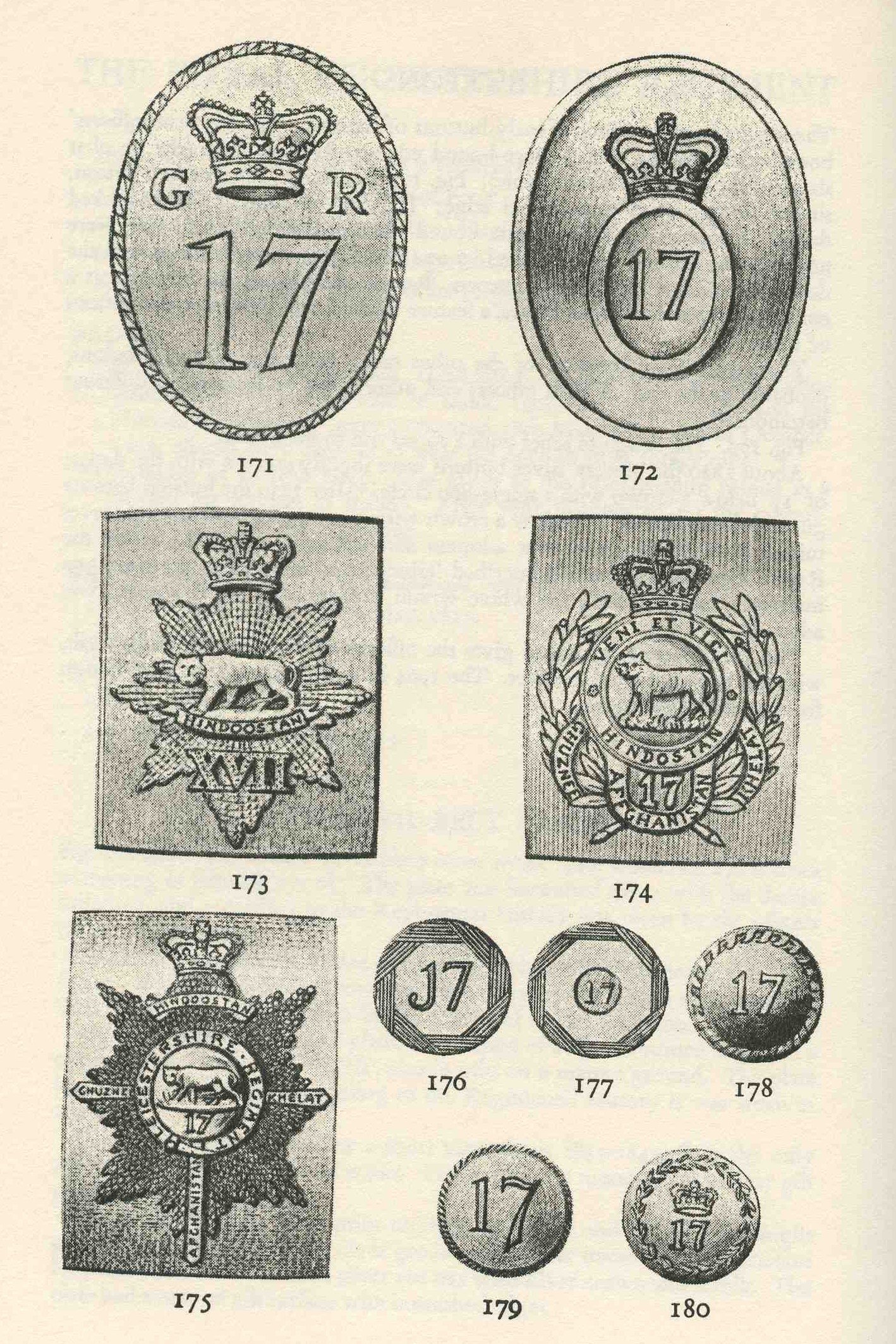 17th Regt belt plates and buttons