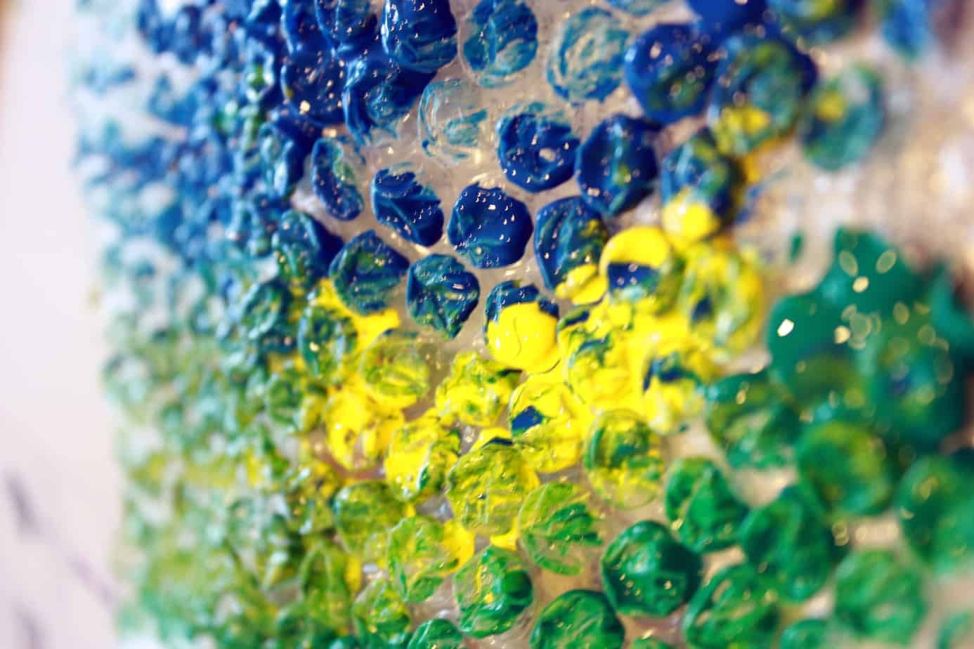 Stomp painting can be a fun activity with your child or loved one - just get some bubble wrap and paint.