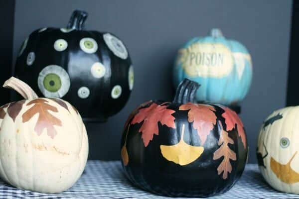 No-carve pumpkin ideas don't have to be boring - just whip out some paint and get creative.
