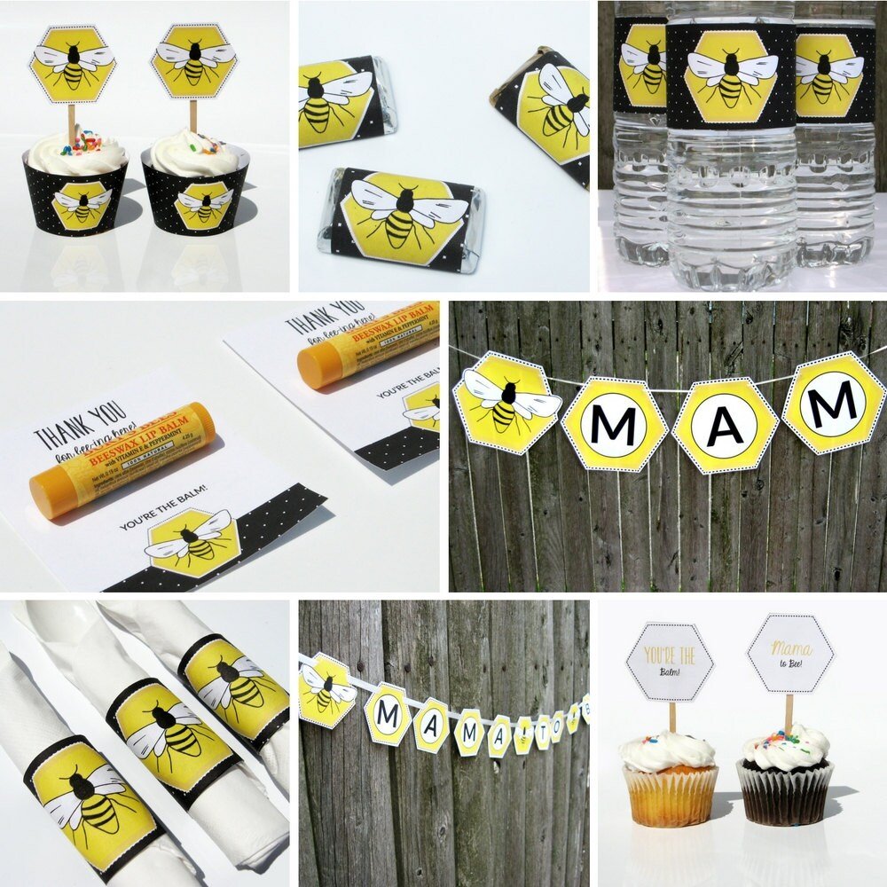 Mother to Bee/Mom to Bee/Mama to the Bee/Mommy to Bee-Gender Neutral  Printable Party Decorations-Ultimate Package-DIY Instant Download —  Danielle Ellan Brown Designs