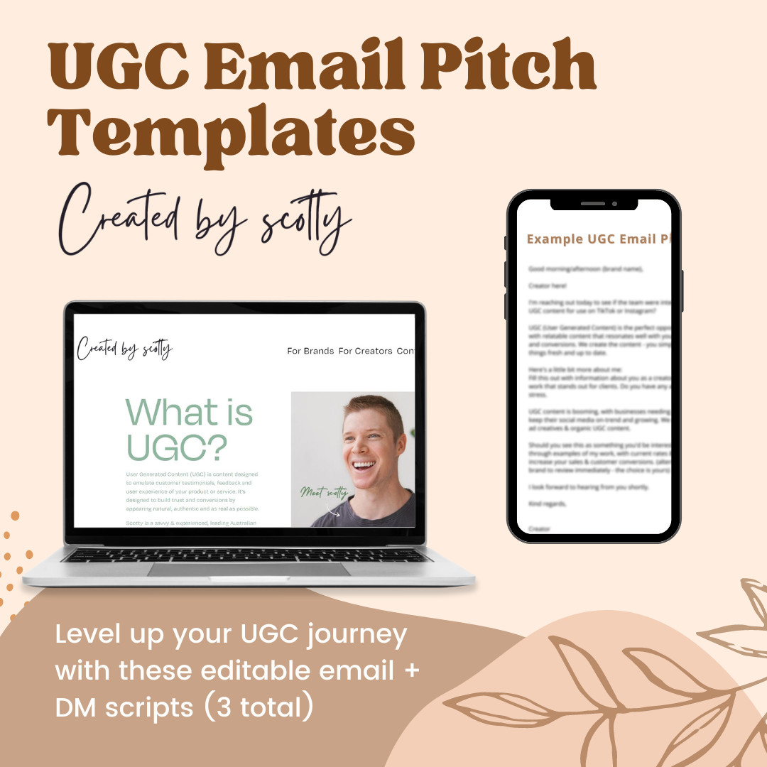 UGC Email Pitch Template — Created By Scotty