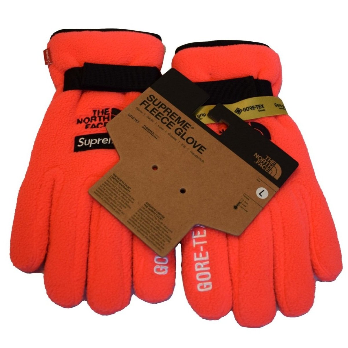 Supreme The North Face RTG Fleece Gloves Size L (Red 