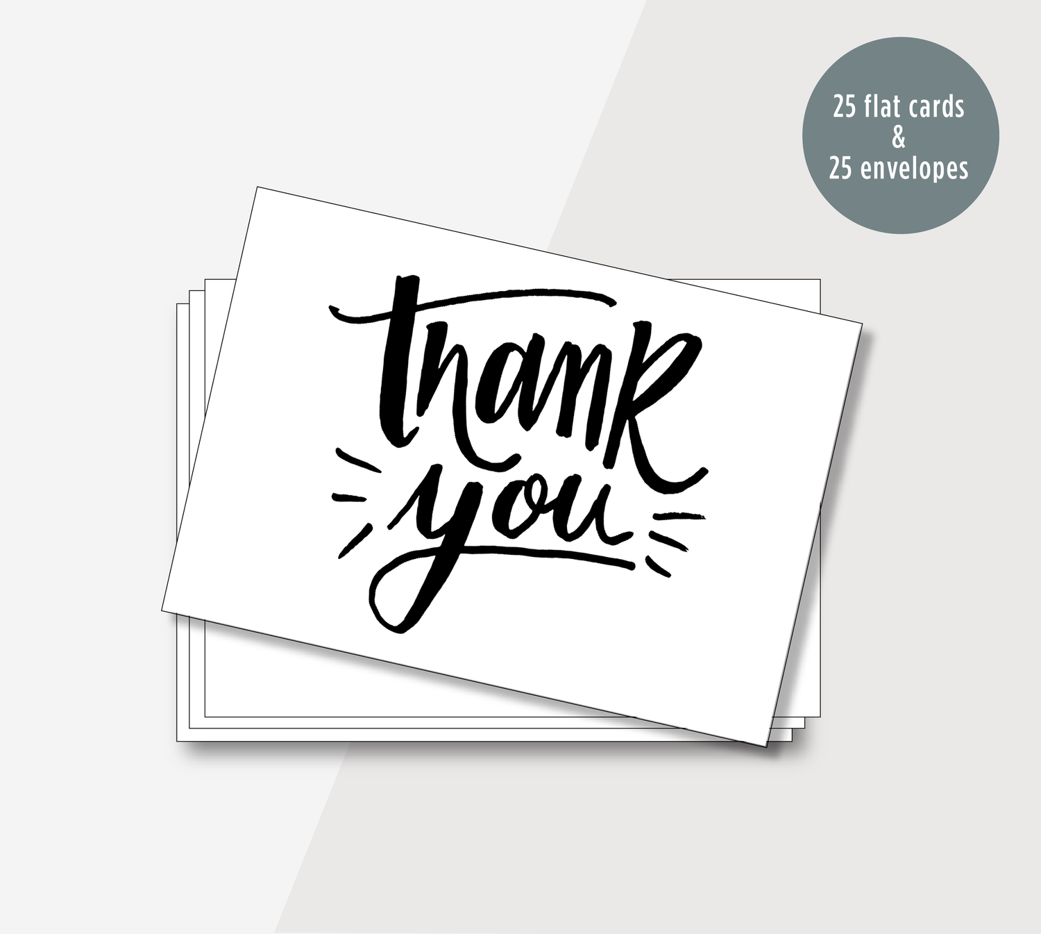 Thank You Note Cards with Envelopes — Elleedees Custom Labels