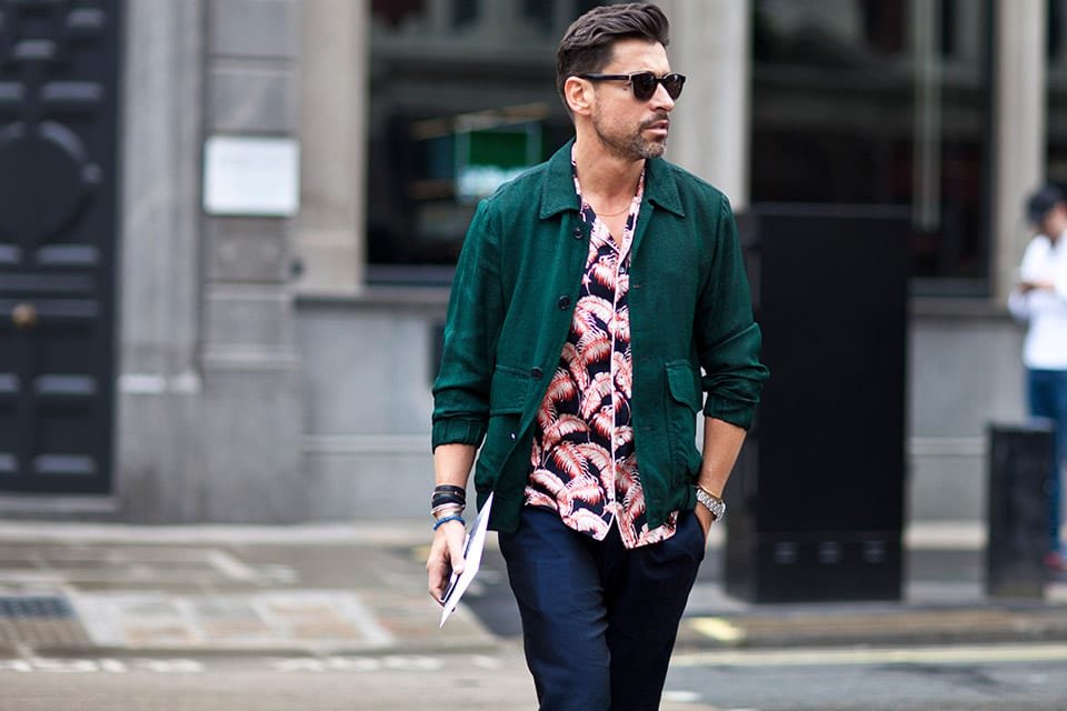 Man dressed in spring outfit