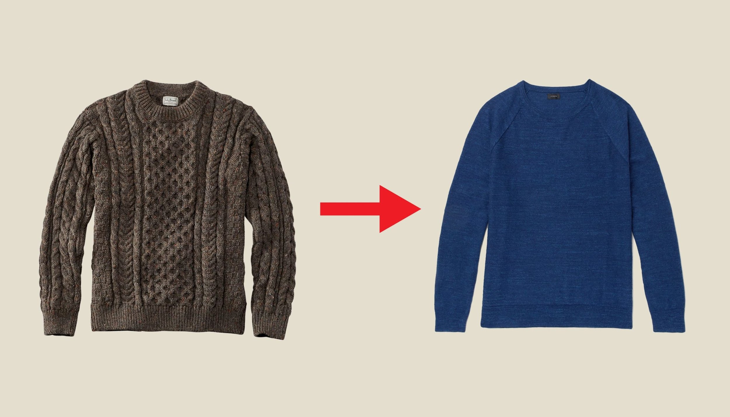 fall wool sweater vs cotton sweater