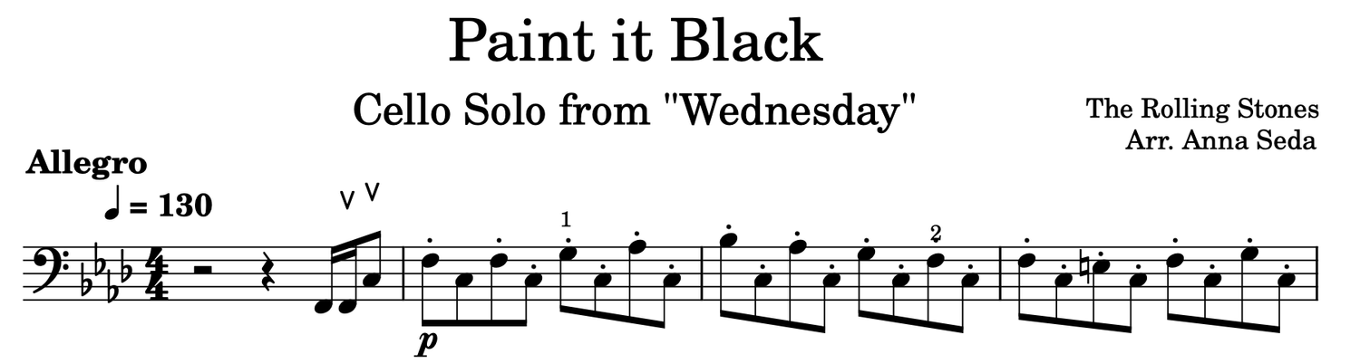 Wednesday Addams - Paint It Black (Full Version)