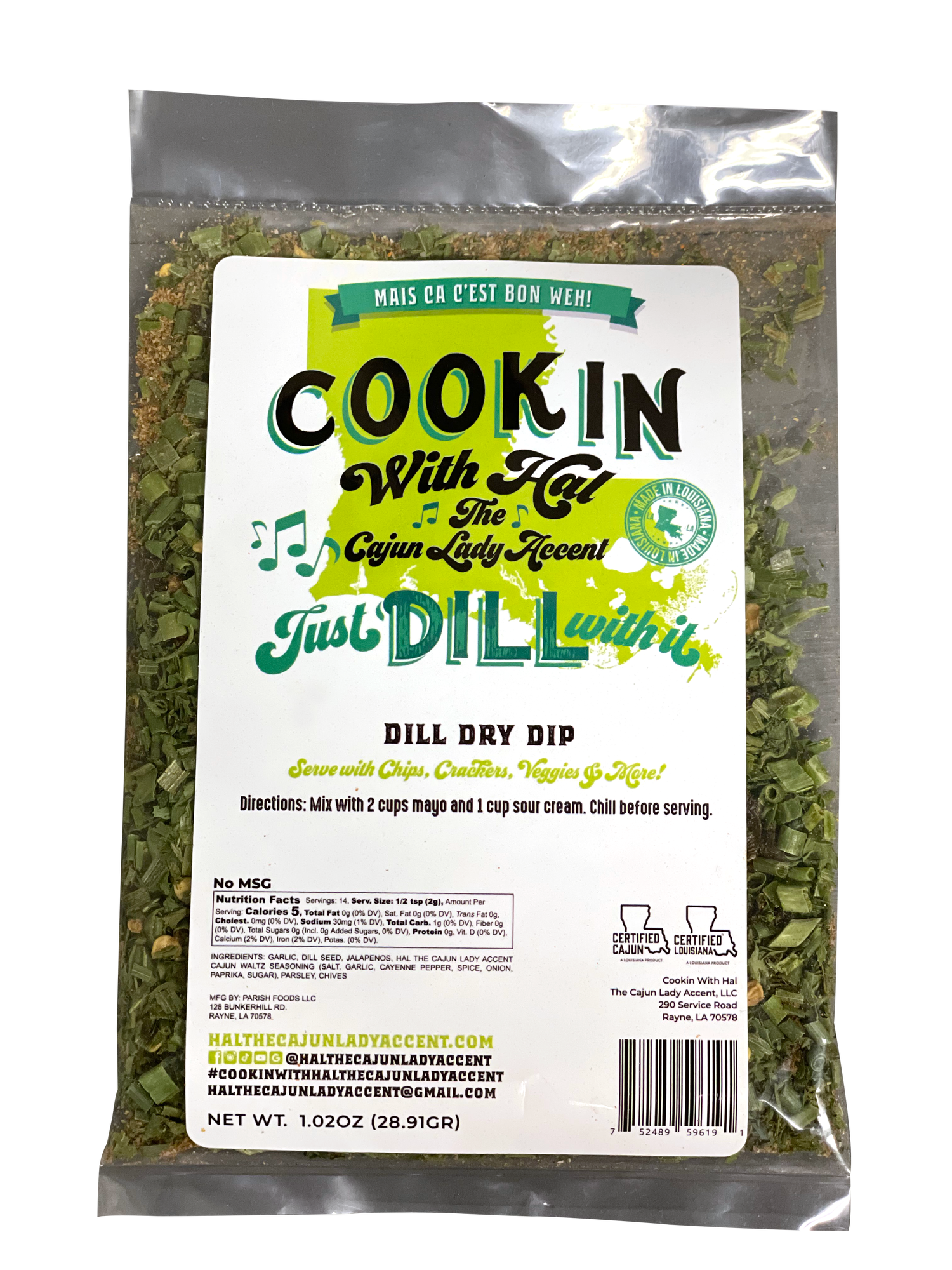 Just Dill With It Dry Dip — Hal the Cajun Lady Accent