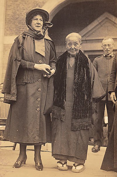 Salvation Army General Evangeline Booth (left) and Yae