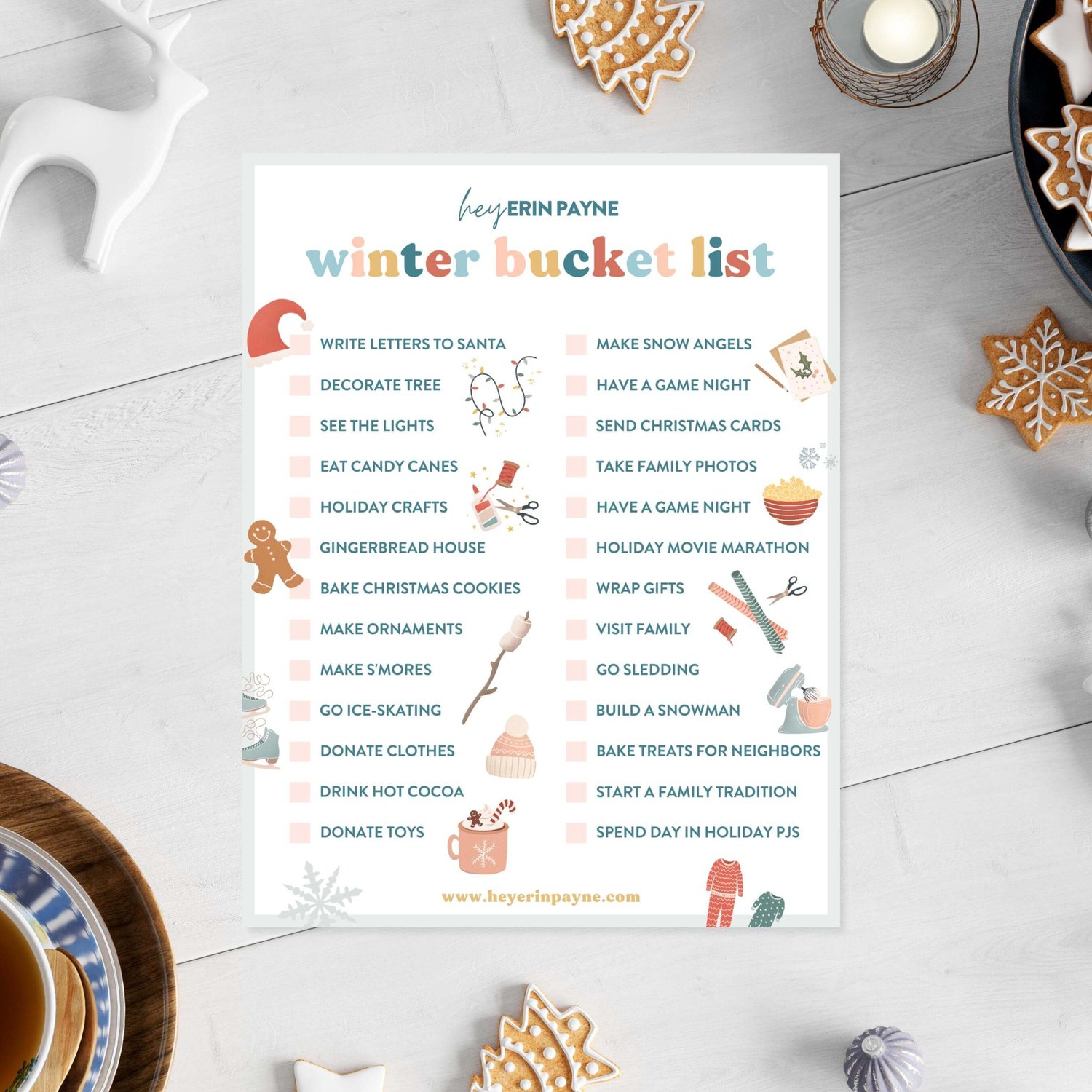 Printable Christmas Bucket List — Winter Activities for Kids & Family — Hey  Erin Payne - Home, Motherhood, Family Fun