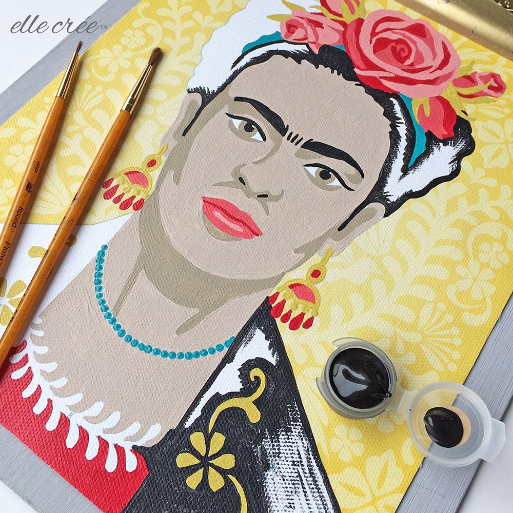 Friday Kahlo  Paint-by-Number Kit for Adults — Elle Crée (she creates)