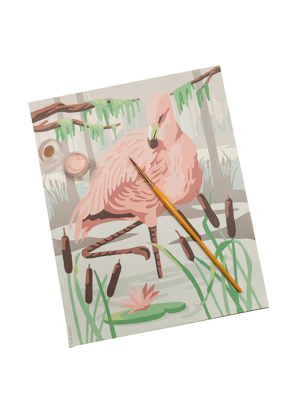 Flamingo in lagoon  Paint-by-Number Kit for Adults — Elle Crée (she  creates)