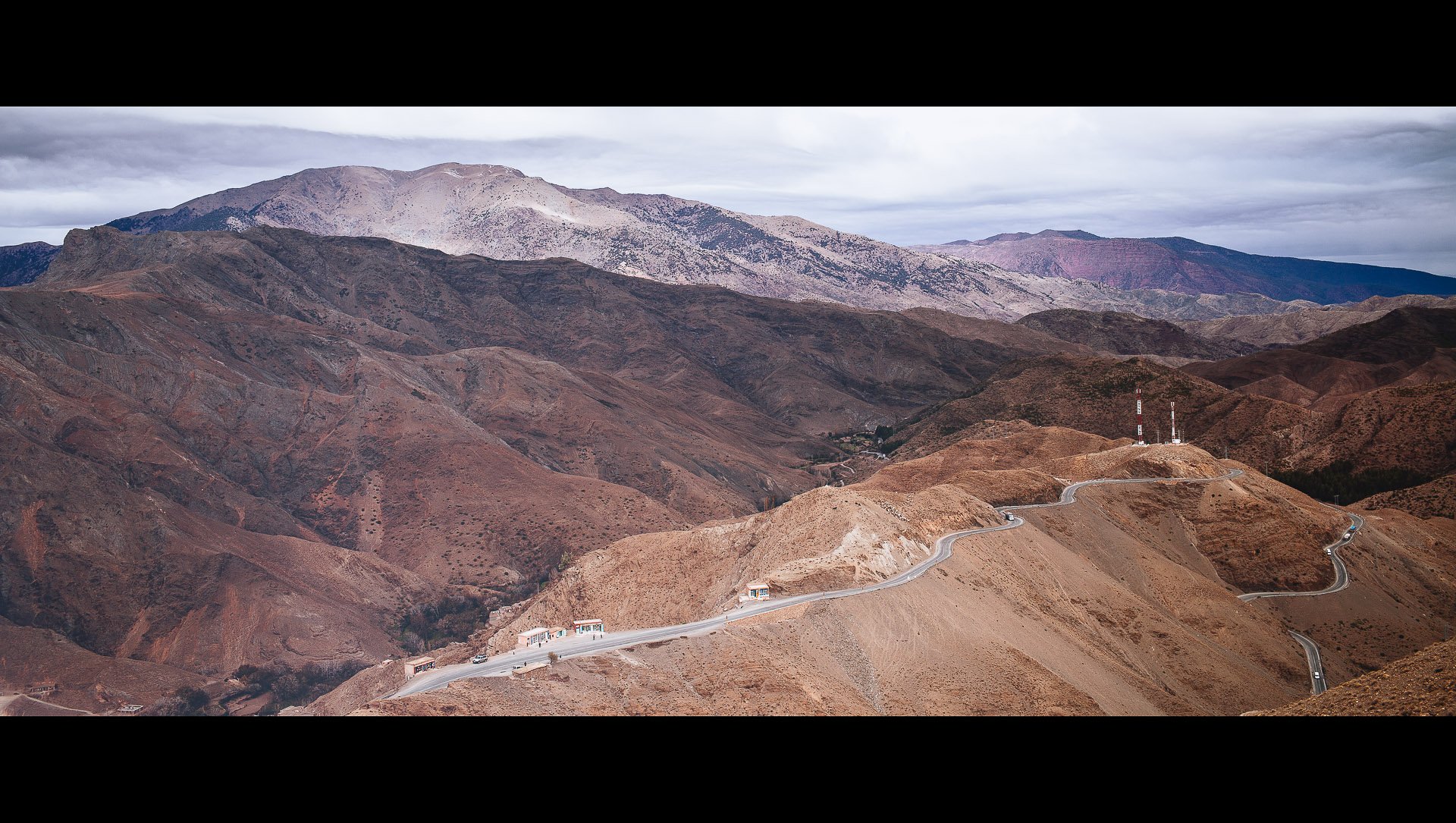 The High Atlas Mountains and the road that connects it to the desert