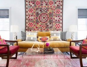 hang a tapestry on a blank wall home design
