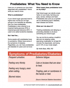 Prediabetes Handout Excerpt