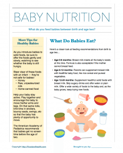Nutrients for Babies