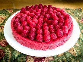 Raspberry Beet Cheesecake